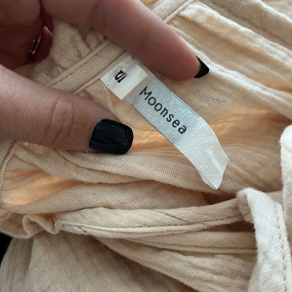 Moonsea • The Venus Crinkle Ruffle Tie-Neck Dress - Picture 3 of 3